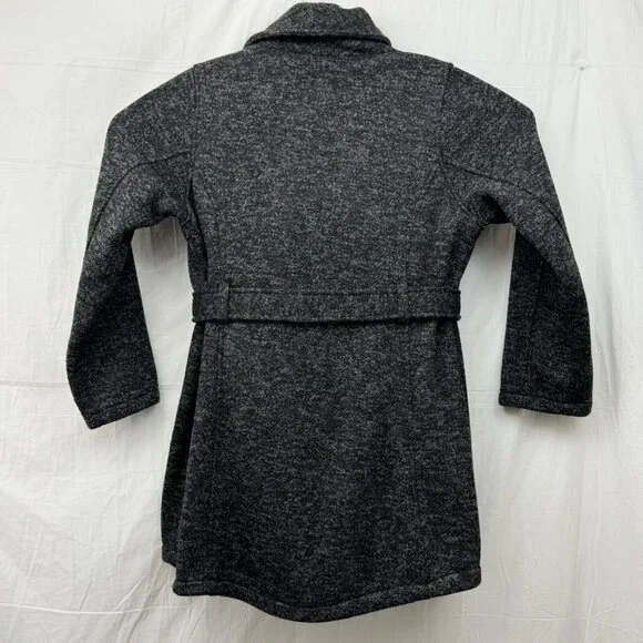 Steve Madden Zip Up Tie Front Trench Coat Women XL Charcoal Gray - Picture 5 of 11